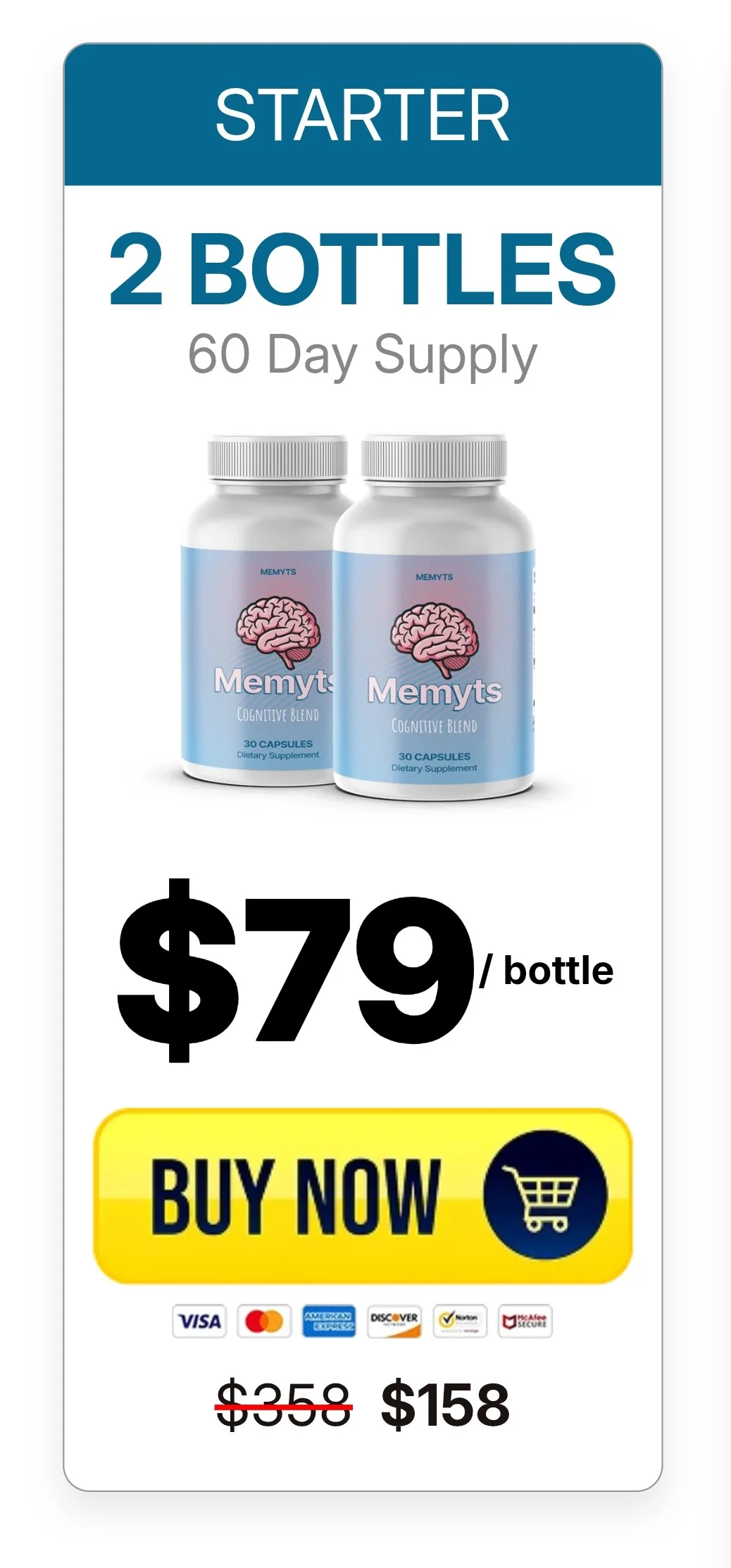 Memyts™ 2 bottles pricing